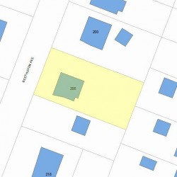 206 Beethoven Ave, Newton, MA 02468 plot plan