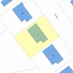 58 Bow Rd, Newton, MA 02459 plot plan