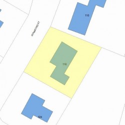 116 Staniford St, Newton, MA 02466 plot plan