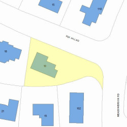 10 Fox Hill Rd, Newton, MA 02459 plot plan