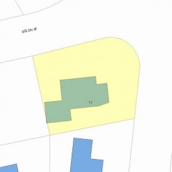 11 Solon St, Newton, MA 02461 plot plan