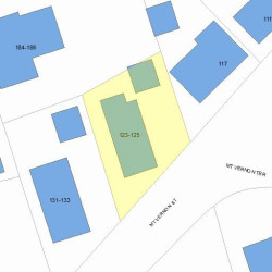123 Mount Vernon St, Newton, MA 02465 plot plan