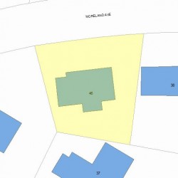 46 Moreland Ave, Newton, MA 02459 plot plan