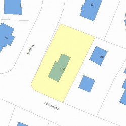 172 Concord St, Newton, MA 02462 plot plan