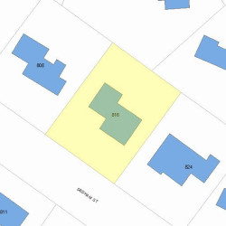 816 Dedham St, Newton, MA 02459 plot plan