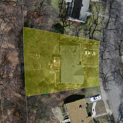 25 Baker Pl, Newton, MA 02462 aerial view