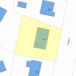 335 Parker St, Newton, MA 02459 plot plan