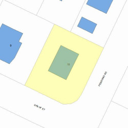 11 Pershing Rd, Newton, MA 02465 plot plan