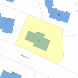27 Burdean Rd, Newton, MA 02459 plot plan