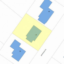 47 Arapahoe Rd, Newton, MA 02465 plot plan