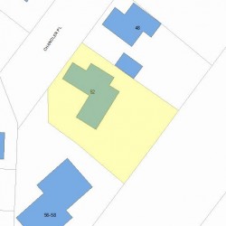 52 Chandler Pl, Newton, MA 02464 plot plan