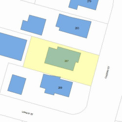 287 Cherry St, Newton, MA 02465 plot plan