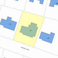 109 Randlett Park, Newton, MA 02465 plot plan