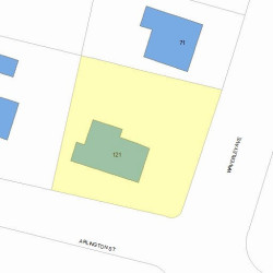 121 Arlington St, Newton, MA 02458 plot plan