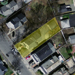 54 Eddy St, Newton, MA 02465 aerial view