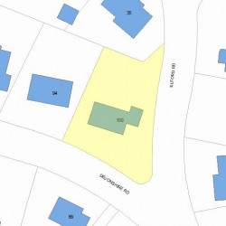 100 Devonshire Rd, Newton, MA 02468 plot plan