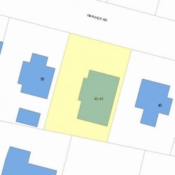 44 Warwick Rd, Newton, MA 02465 plot plan