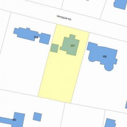 206 Windsor Rd, Newton, MA 02468 plot plan