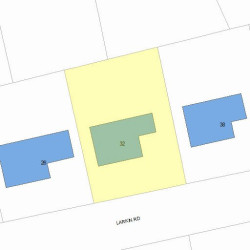 32 Larkin Rd, Newton, MA 02465 plot plan