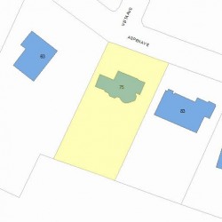 75 Aspen Ave, Newton, MA 02466 plot plan