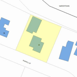 46 Farwell St, Newton, MA 02460 plot plan