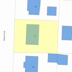 43 Charlotte Rd, Newton, MA 02459 plot plan