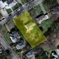 96 Temple St, Newton, MA 02465 aerial view