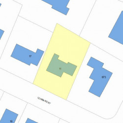 11 Lombard St, Newton, MA 02458 plot plan