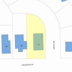 61 Auburndale Ave, Newton, MA 02465 plot plan