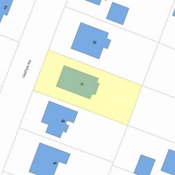 34 Carver Rd, Newton, MA 02461 plot plan