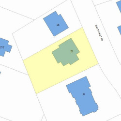 22 Nantucket Rd, Newton, MA 02461 plot plan