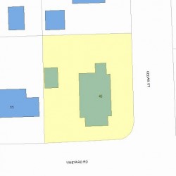 45 Cedar St, Newton, MA 02459 plot plan