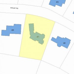 471 Dudley Rd, Newton, MA 02459 plot plan