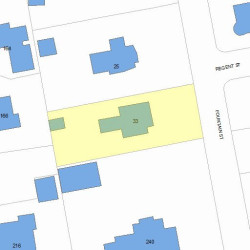 33 Fountain St, Newton, MA 02465 plot plan