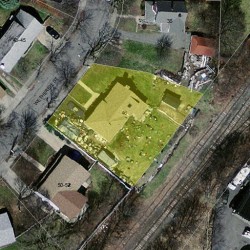 46 Wetherell St, Newton, MA 02464 aerial view