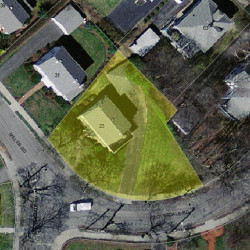 23 Cloverdale Rd, Newton, MA 02459 aerial view