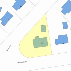 71 Duncklee St, Newton, MA 02461 plot plan