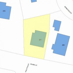 211 Homer St, Newton, MA 02459 plot plan