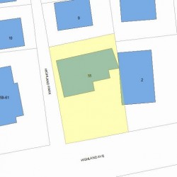 55 Highland Ave, Newton, MA 02460 plot plan