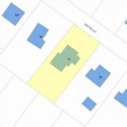 88 Central St, Newton, MA 02466 plot plan