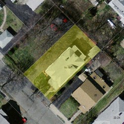 16 Woodrow Ave, Newton, MA 02460 aerial view