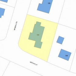 134 Wendell Rd, Newton, MA 02459 plot plan
