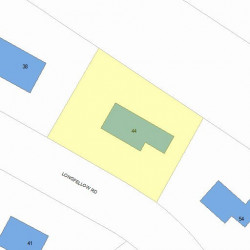 44 Longfellow Rd, Newton, MA 02462 plot plan