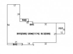 303 Dedham St, Newton, MA 02459 floor plan