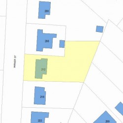 212 Parker St, Newton, MA 02459 plot plan