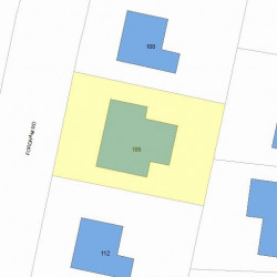 106 Fordham Rd, Newton, MA 02465 plot plan