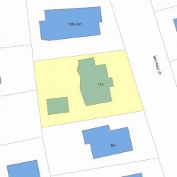 145 Harvard St, Newton, MA 02460 plot plan