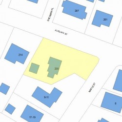 208 Auburn St, Newton, MA 02465 plot plan