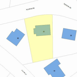 90 Rowena Rd, Newton, MA 02459 plot plan