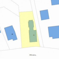 32 Beecher Pl, Newton, MA 02459 plot plan